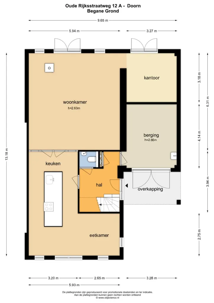 Plan - Modern Half-Detached House with Garden in Doorn
