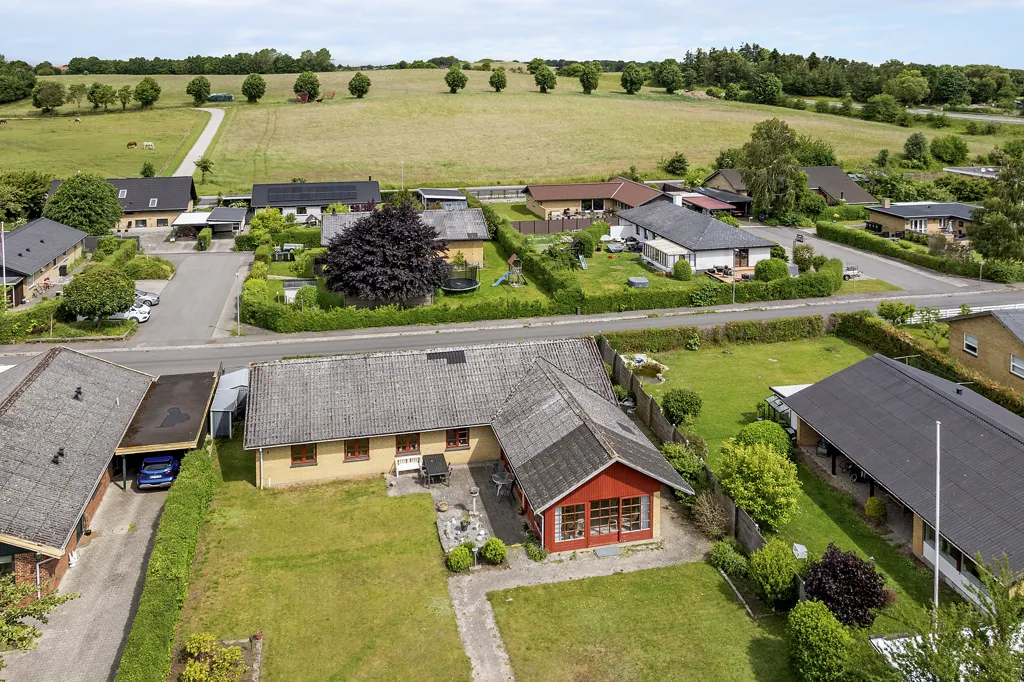 Aerial - Villa with South-Facing Terrace in Kregme