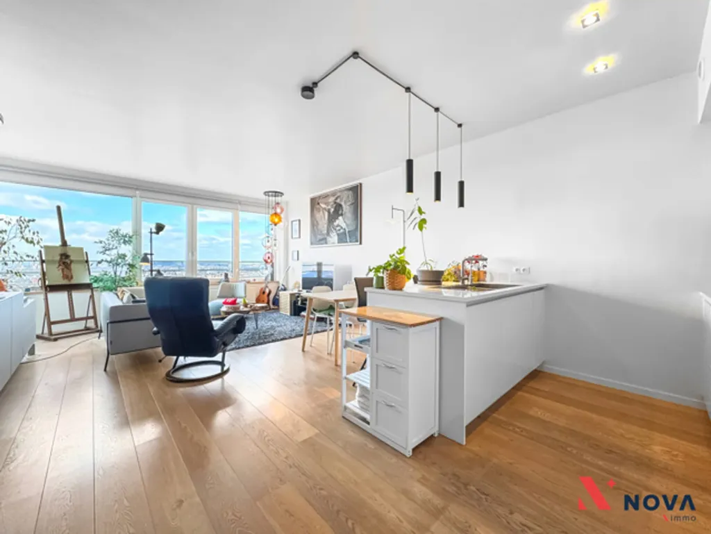 Séjour - Appartement 2 Chambres avec Vue Panoramique à Bruxelles