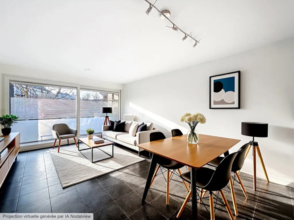 Séjour - Appartement 3 Chambres avec Terrasse aux Jardins de Jette