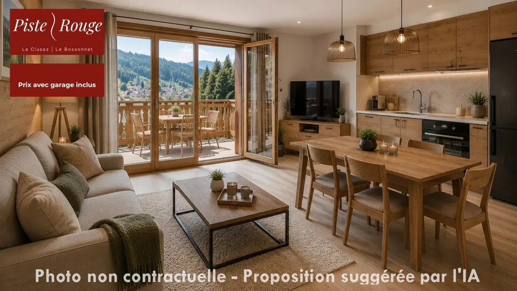 Soggiorno - 4-Bed Flat with Double Garage in Le Clusaz