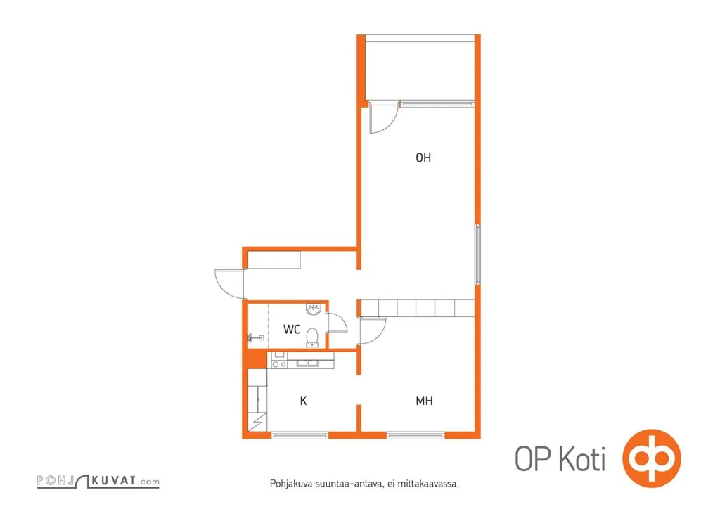 Planimetria - Bright Apartment with Balcony in Uppa, Seinäjoki