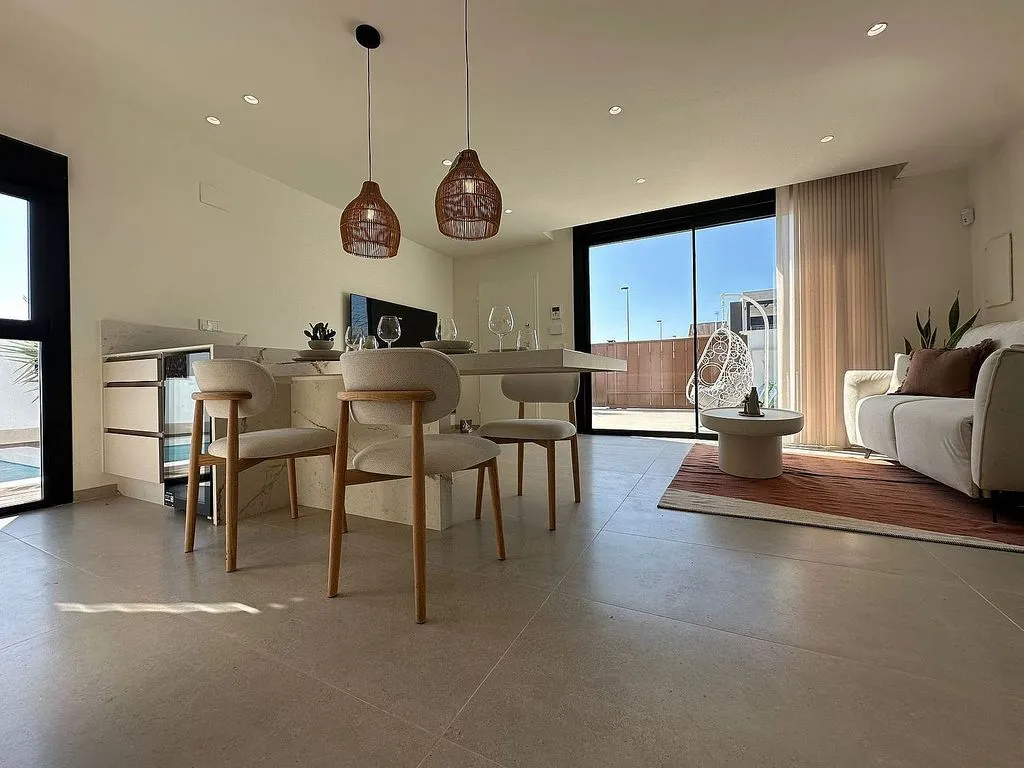 Söögituba - Luxury Semidetached House with Pool in Santiago de la Ribera