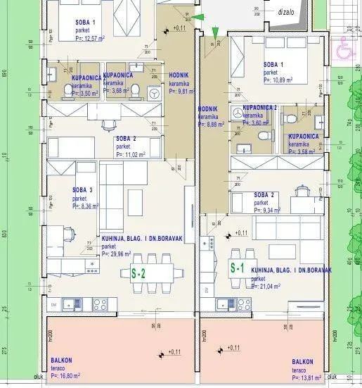 Plan - Apartment with Sea View in Seget Donji