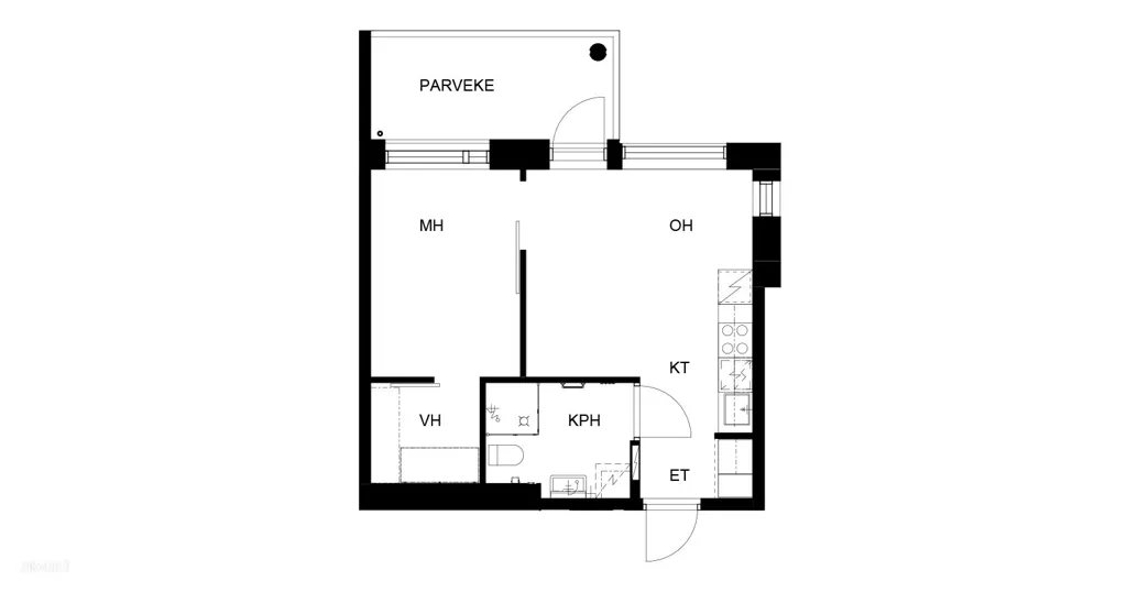 Plaan - Modern Flat with Balcony in Vermonniitty, Espoo