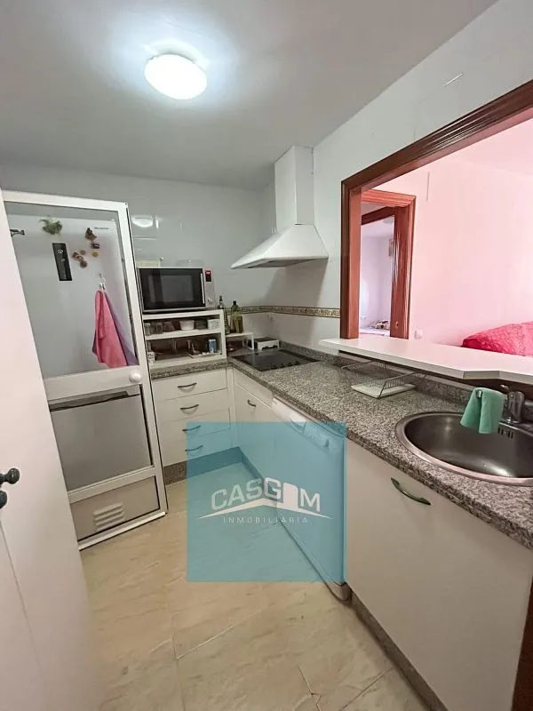 Köök - Apartment with Terrace and Pool in La Antilla