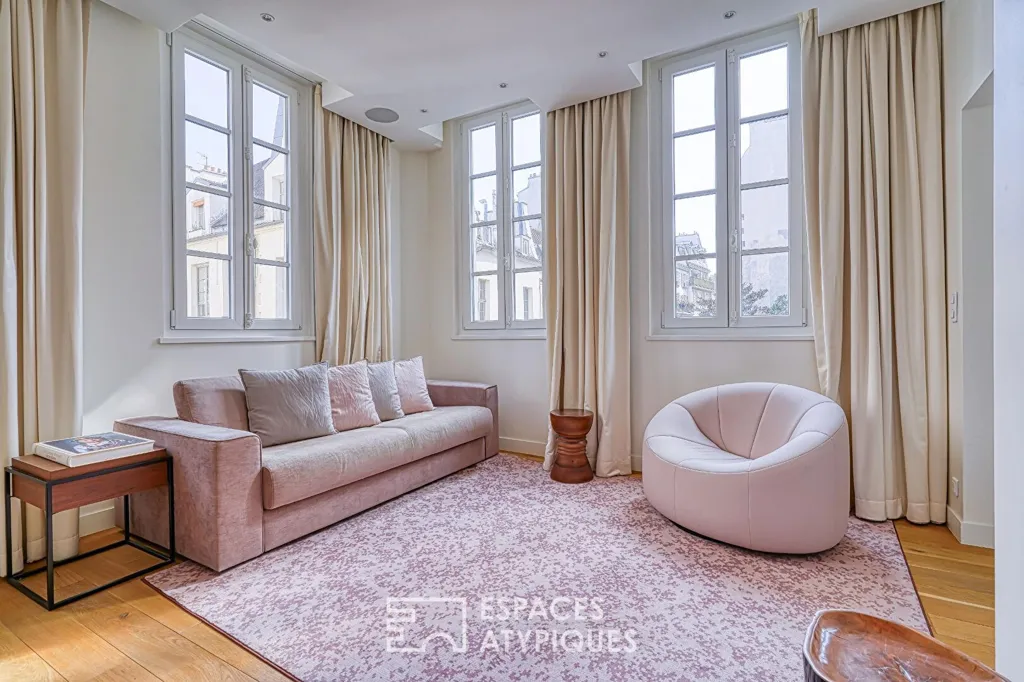 Séjour - Appartement d'Architecte dans le Marais Historique