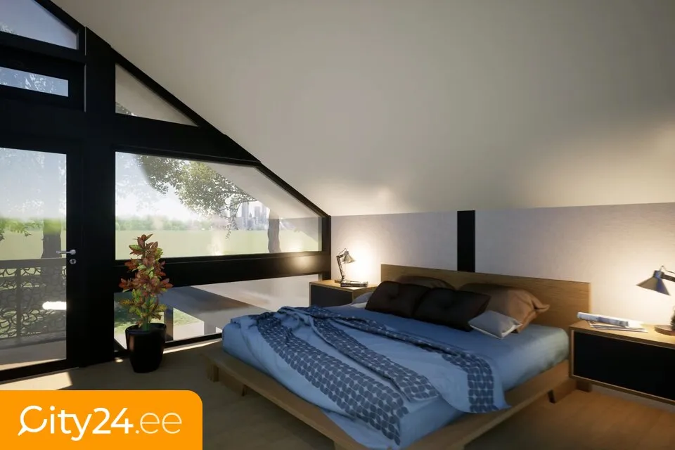 Bedrooms - Energy-Efficient Apartment with Garden in Mārupe