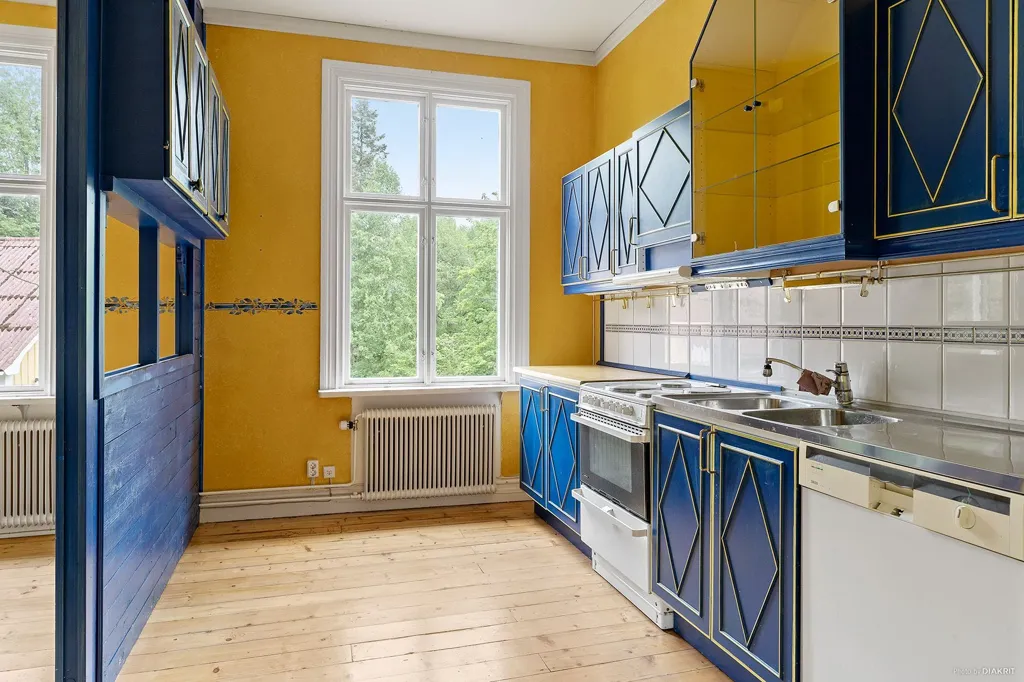 Kitchen - Historic Manor with River View in Blekinge