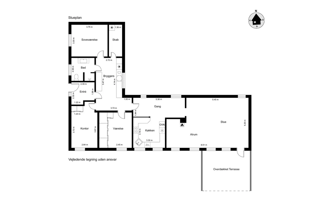 Plan - Villa with Central Location in Skærbæk
