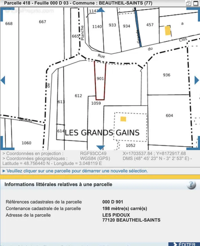 Maison à Rénover avec Jardin à Beautheil-Saints
