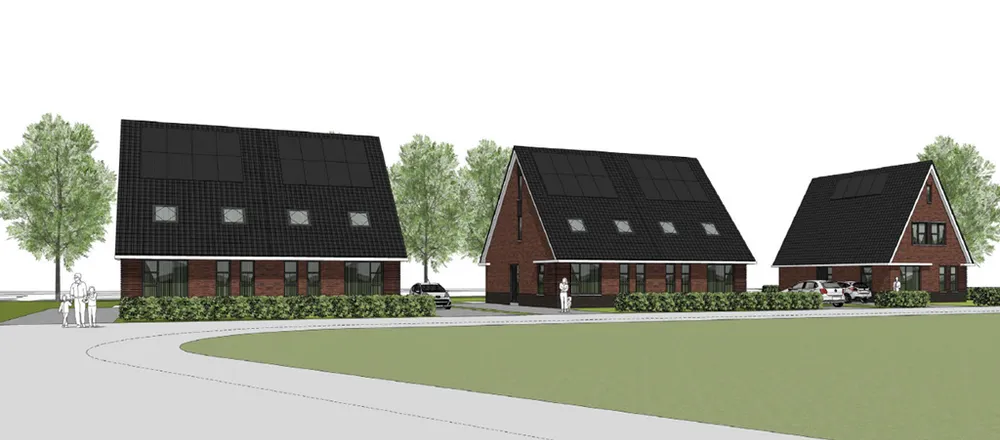 Modern Two-Under-A-Row House in Marum