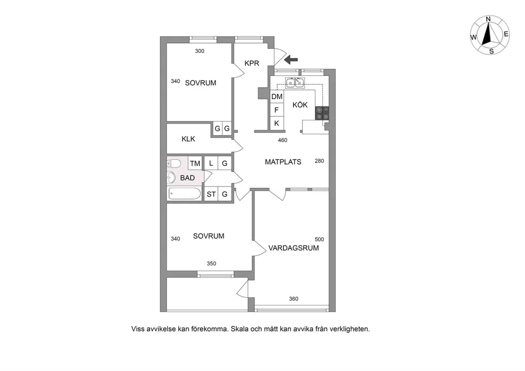 Floor Plan - Apartment with Balcony on 4th Floor in Skogås