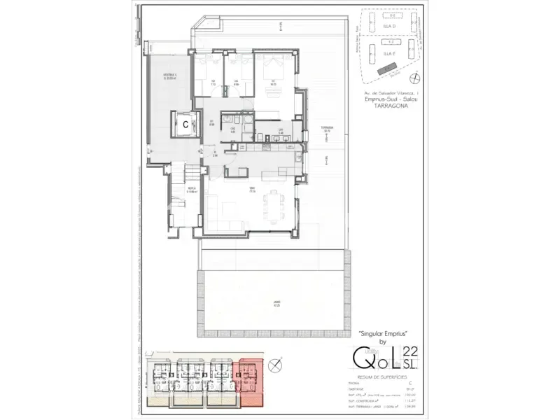 Planimetria - New Flat with Large Terrace in Salou