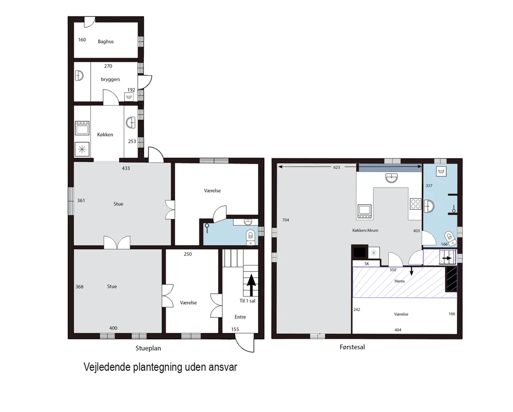 Planimetria - Villa with Two Apartments in Assens