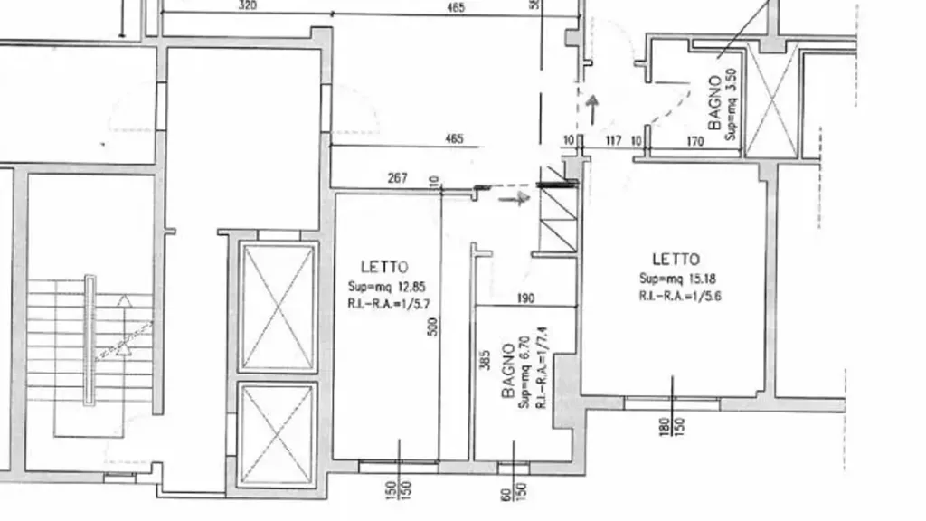 Floor Plan - Rusticated Apartment with Panoramic View in Reggio Emilia