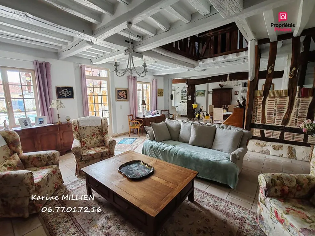 Soggiorno - Classified Timber-Framed House in Nonancourt