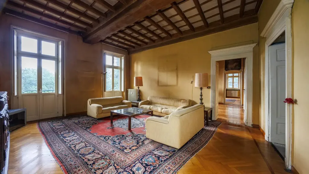 Séjour - Historic Apartment with Panoramic Terrace in Turin