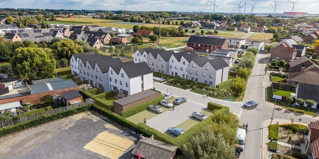 Vue aérienne - Appartement avec Piscine dans le Projet Woonerf De Vierweg à Roeselare