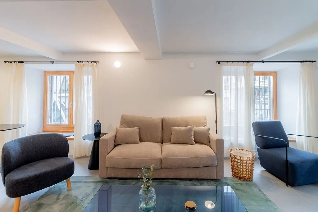 Séjour - Furnished Flat with Air Conditioning in Madrid