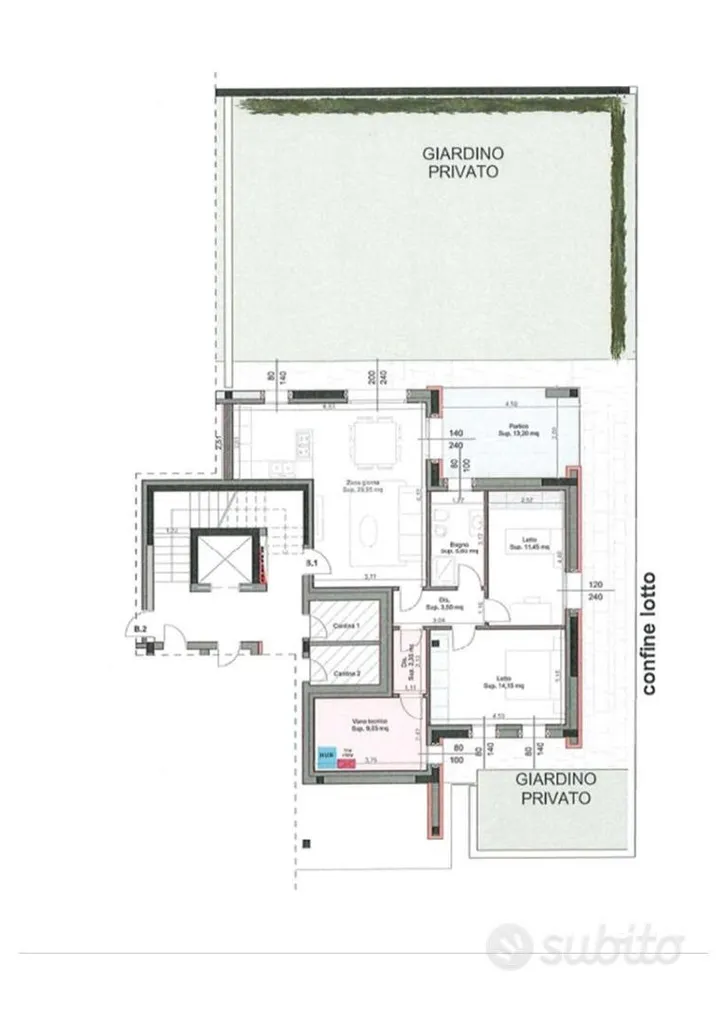 Plan - Modern Apartments with Private Gardens in Collecchio