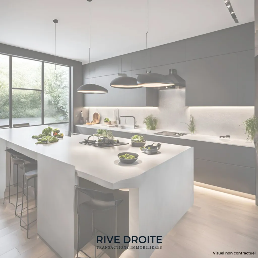 Köök - Contemporary Apartment with Balcony in Rennes