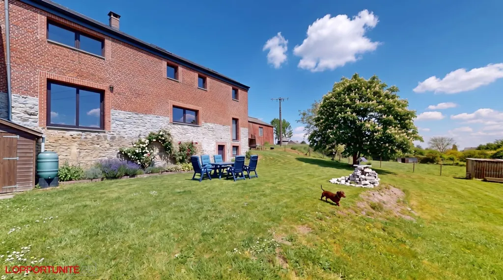 Garden - Renovated 3-Faced House in Romerée