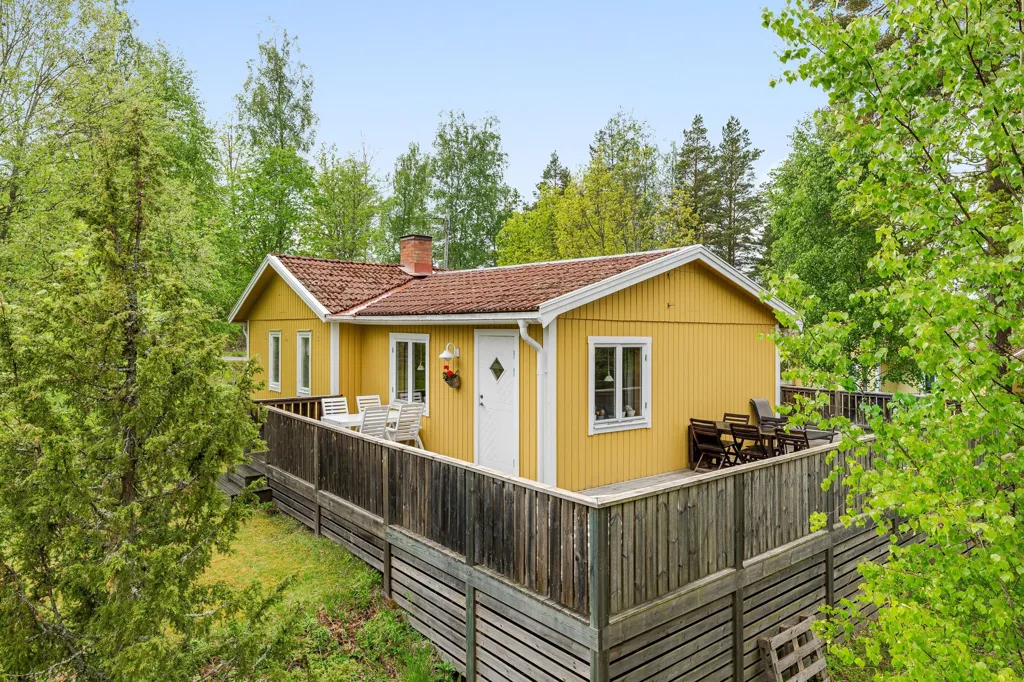 Õhuvaade - Charming Cottage with Lake View in Virserum