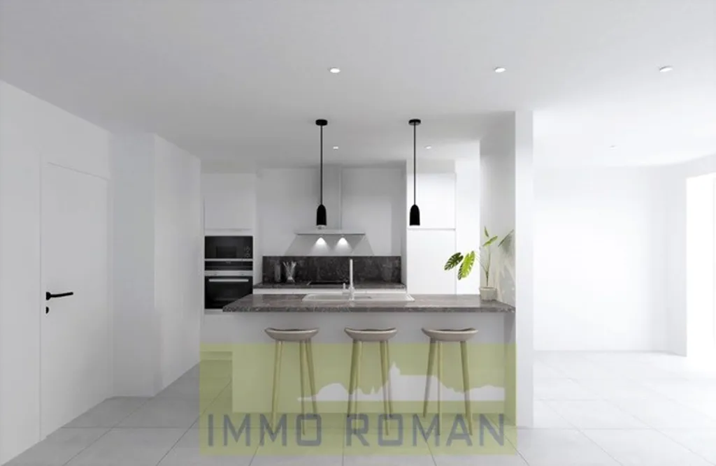 Cuisine - Appartement Neuf avec Terrasse au Centre d'Anzegem