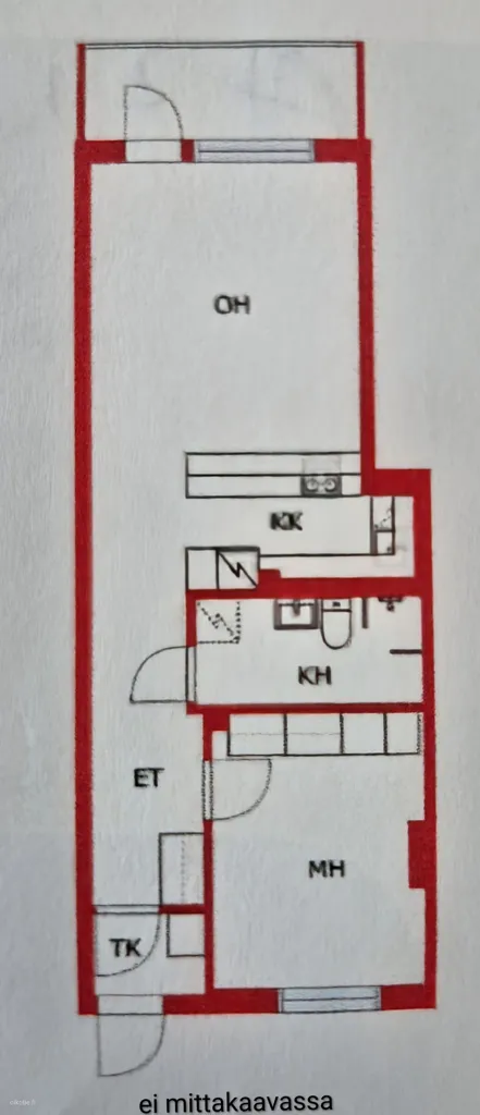 Floor Plan - Modern Apartment with Balcony in Lahti Centre