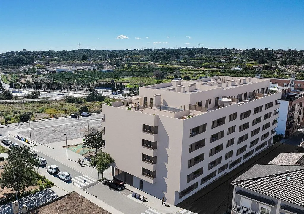 Vue aérienne - New Flat with Pool in Bétera