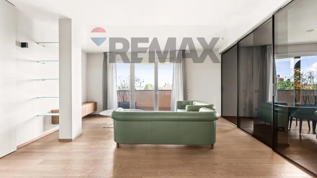 Living Room - Modern Apartment with Terrace in Legnano