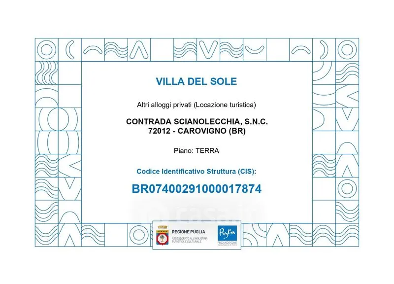 Terraced Villa with Sea View in Carovigno
