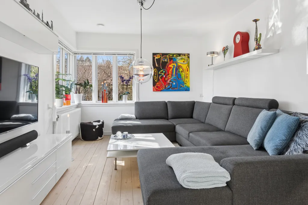 Living Room - Charming Brick Villa with Terrace in Birkerød