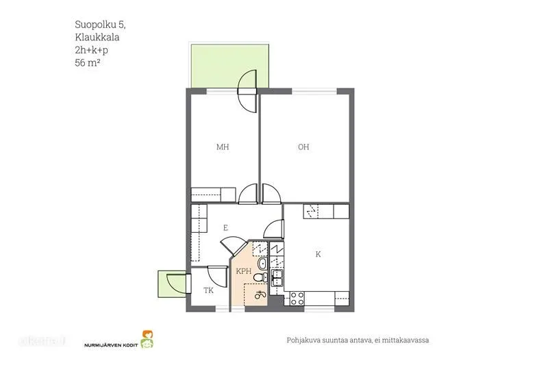 Plaan - Apartment with Private Garden in Klaukkala