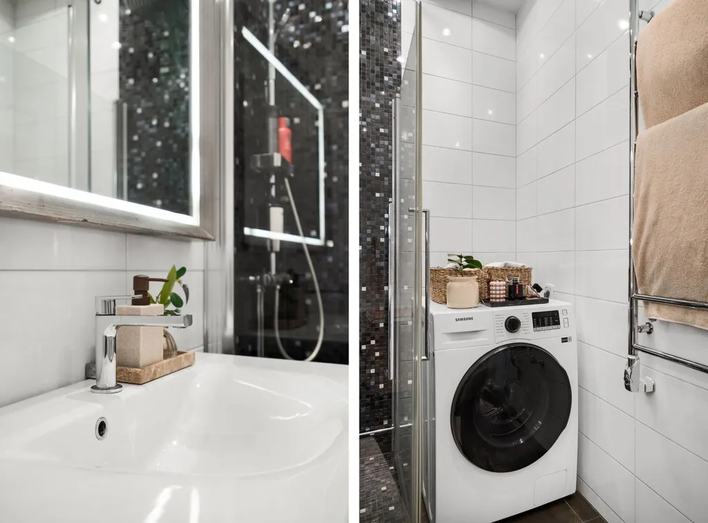 Salles de bain - Apartment with Central Location in Höganäs