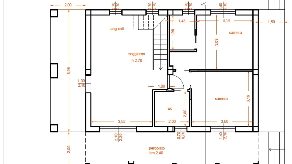 Plan - Eco-Friendly House in Montemassi, Tuscany