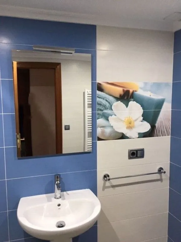 Salles de bain - Furnished Flat with Balcony in San Bernardo