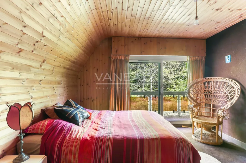 Chambres - Maison d'architecte avec toitures asymétriques à Nointot