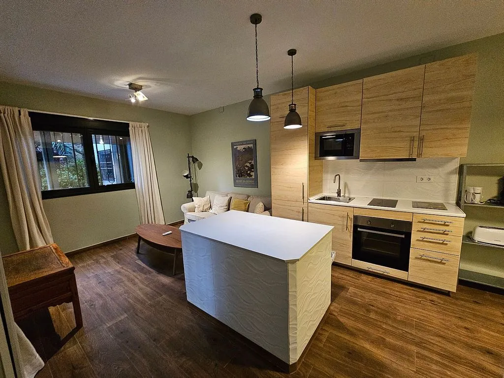 Cuisine - Modernised Studio Flat with Garden in Nueva España