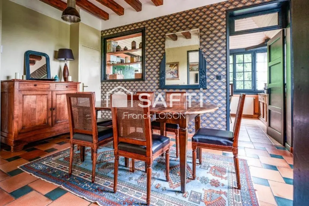 Sala da pranzo - Charming Hunting Lodge with Pool near Bléré
