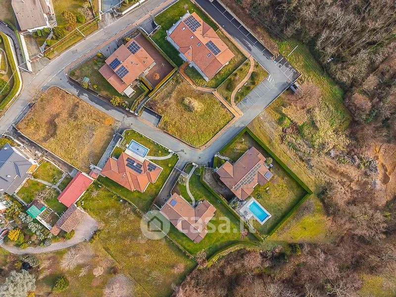 Vue aérienne - New Villa Construction with South Orientation in Cossato