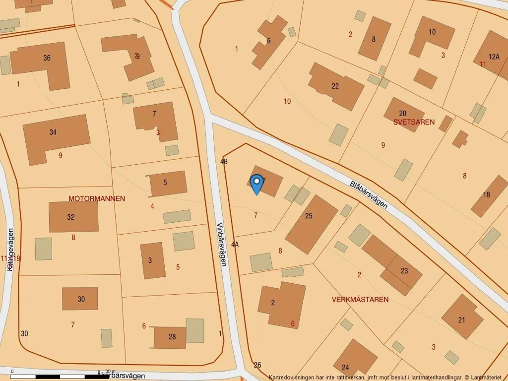 6-toaline maja asukohas Lidingö kommun