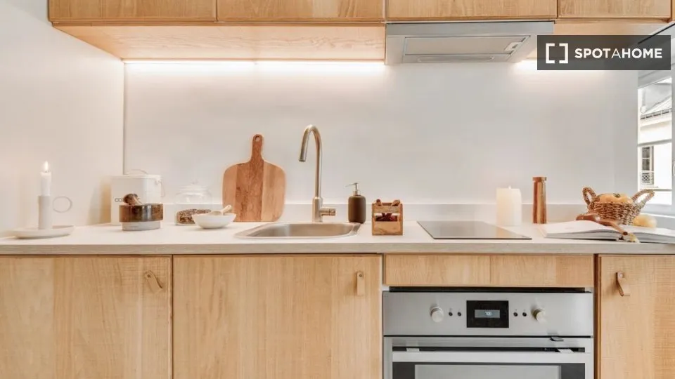 Cucina - Studio Apartment in Central Paris