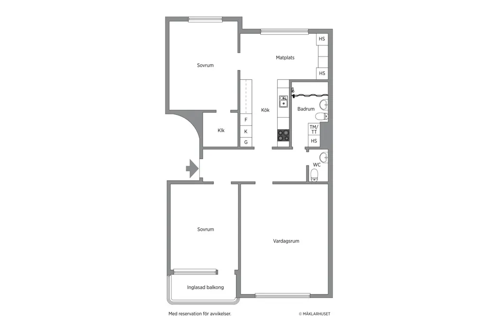 Planimetria - Apartment with Balcony near Haninge Centre