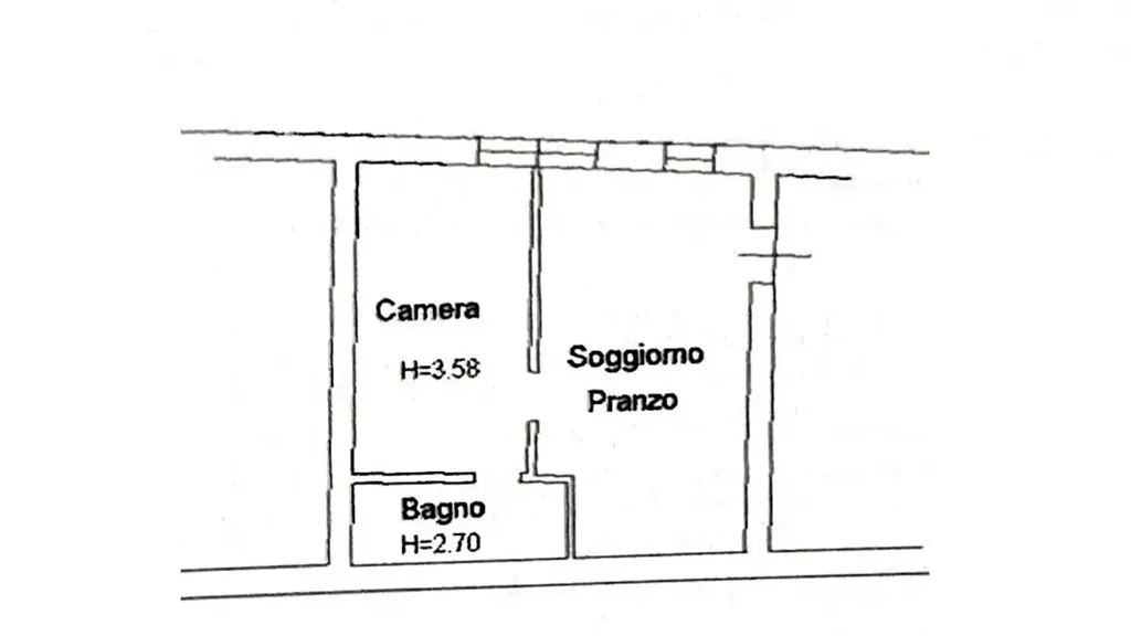 Floor Plan - Modernised Two-Bedroom Apartment in Bologna