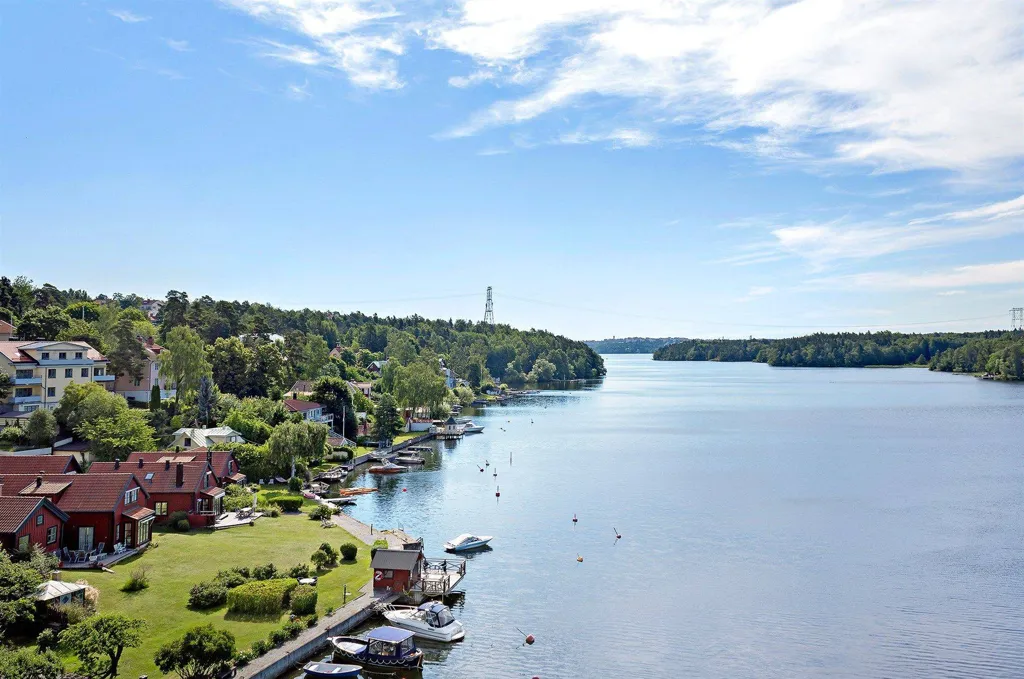 Vue aérienne - 2-Bedroom Apartment with Two Balconies in Bromma