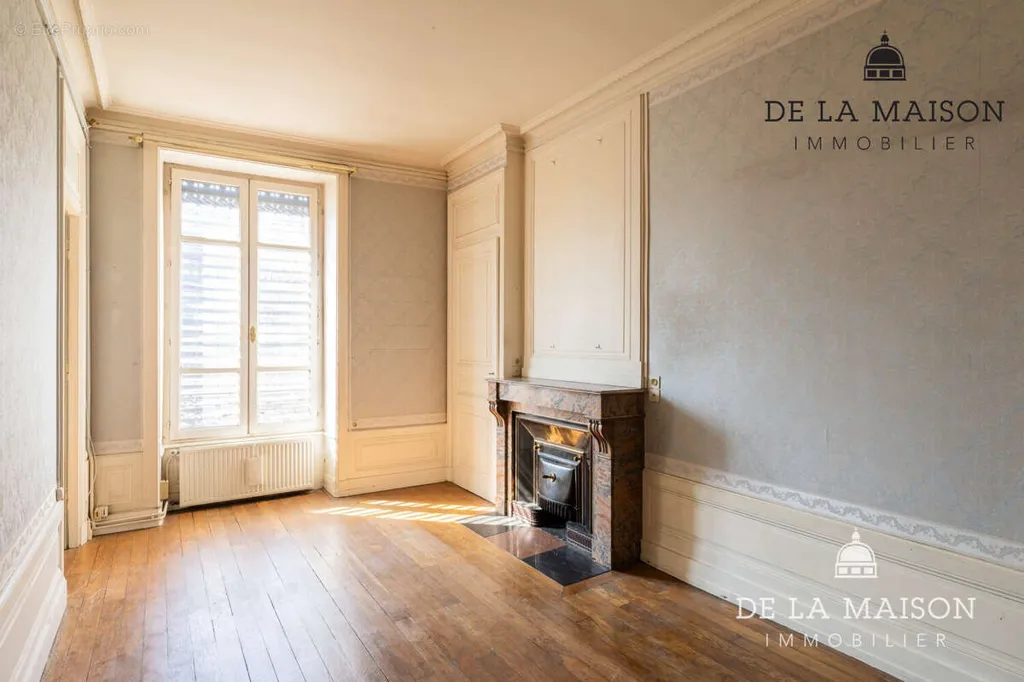 Séjour - Appartement Bourgeois avec Vue sur Toits à Lyon-6e