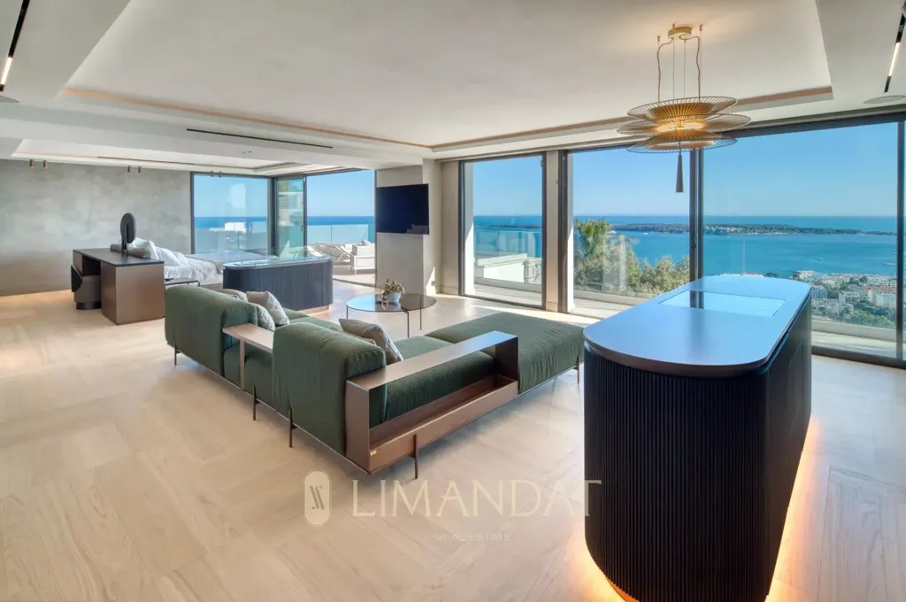 Séjour - Villa de luxe avec vue mer à Cannes
