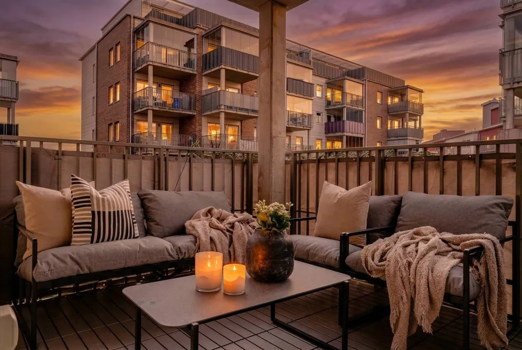 Balcony - Modern Flat with Balcony in Mariastaden, Helsingborg